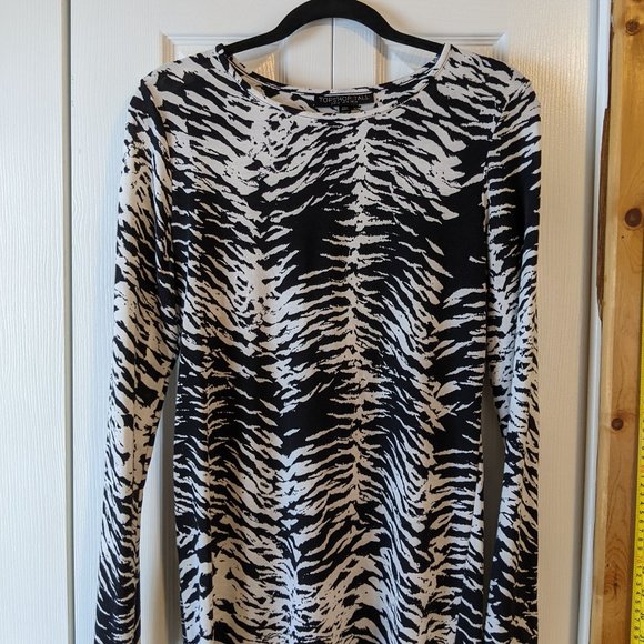 Top Shop Zebra Bodycon Dress- L - Picture 2 of 11